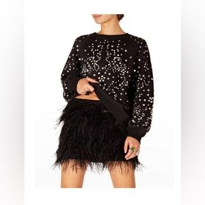 Cynthia Rowley Rhinestone Embellished Sweatshirt